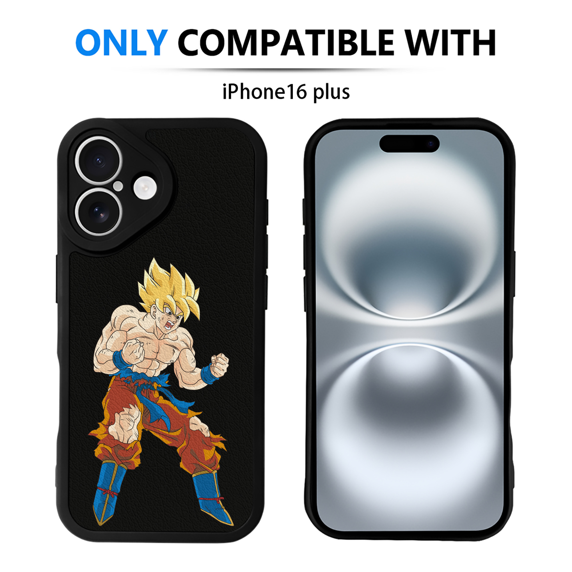 （画像用） ドラゴンボール 孫悟空（そん ごくう）Son Goku カカロット DRAGON BALL Kakarotto 【iPhone 16シリーズ対応】シリコンスマホケース（レザー調） 材質：シリコン